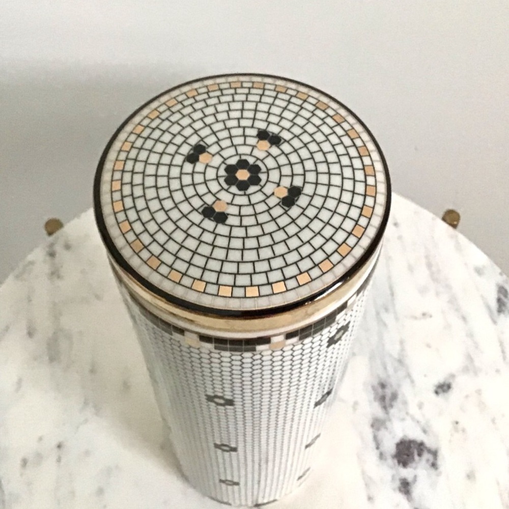 Anthropologie RARE Bistro Tile Bonjour Canister New In Box New With Tag - Picture 11 of 11